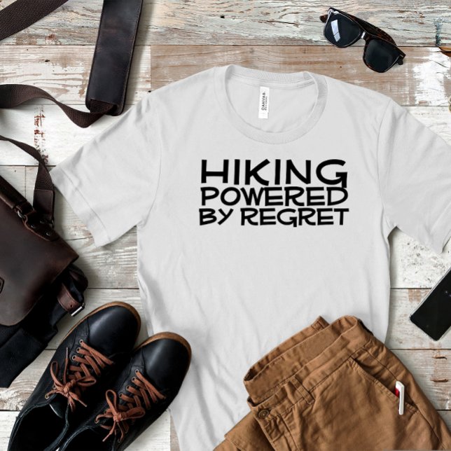 Camiseta Humor de acampamento de caminhada preto (Criador carregado)