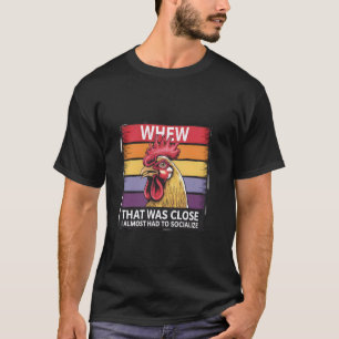 Camiseta Humor de Ansiedade Social Frango Introvertido