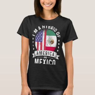 Camiseta Humor de Bandeira Cultivado Patriota Mexicano Amer