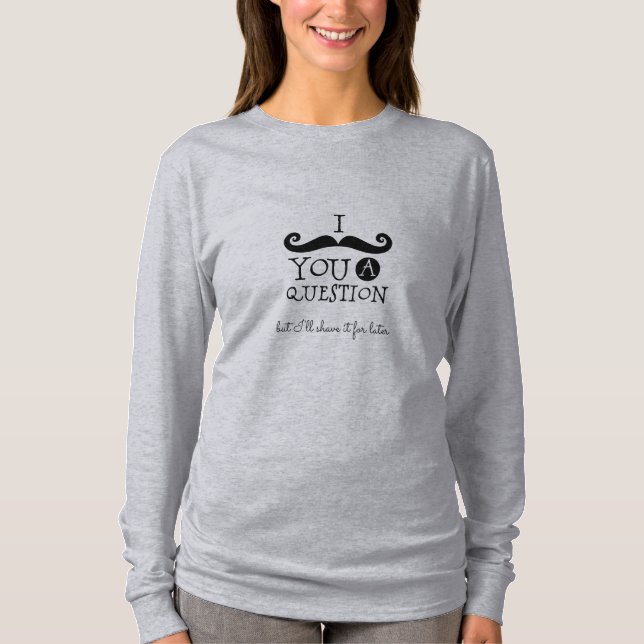 Camiseta Humor de bigode preto (Frente)