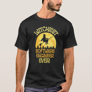 Camiseta Humor de Bruxas de Halloween do Engenheiro de Soft