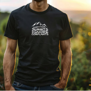Camiseta Humor de camping de caminhada preto e branco