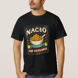 Camiseta Humor de Código Cheesy - Desenvolvedor PHP Médio N