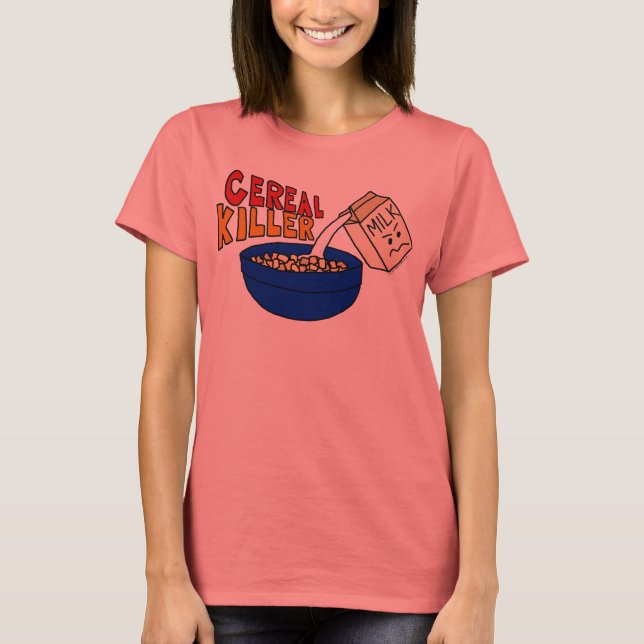 Camiseta Humor de Comida do Café da Manhã com Parody Cereal (Frente)