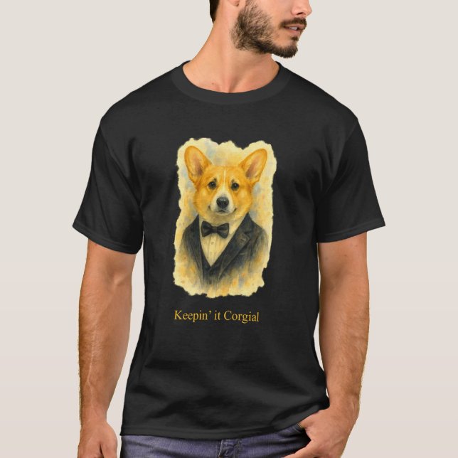 Camiseta Humor de Corgi - Keepinu2019 é Corgial (Frente)