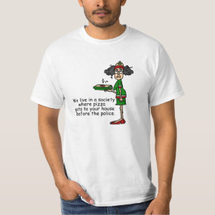 Camiseta Humor de Entrega de Pizza