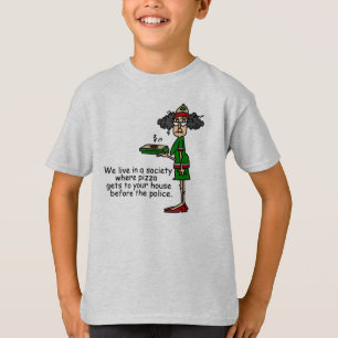 Camiseta Humor de Entrega de Pizza