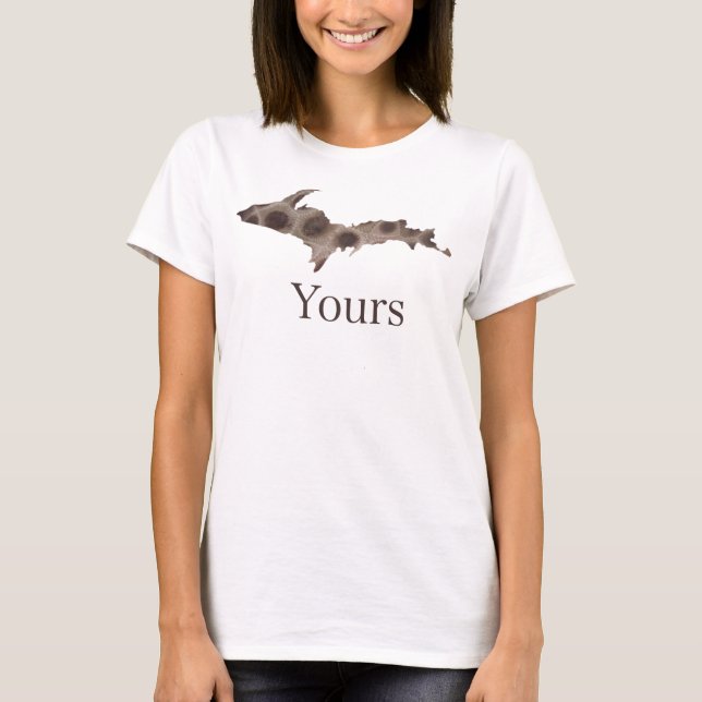 Camiseta Humor de Estado do Lago excelente, UP YOURO (Frente)