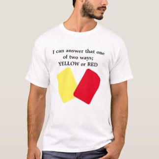 Camiseta Humor de futebol amarelo ou vermelho