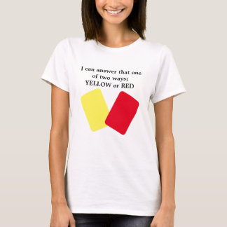 Camiseta Humor de futebol amarelo ou vermelho