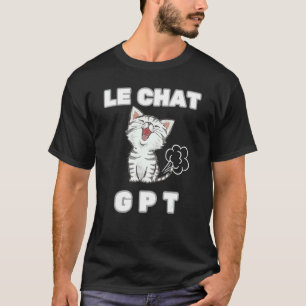 Camiseta humor de gato gpt inteligência artificial