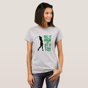 Camiseta Humor de golfe feminino Citação engraçada esportes