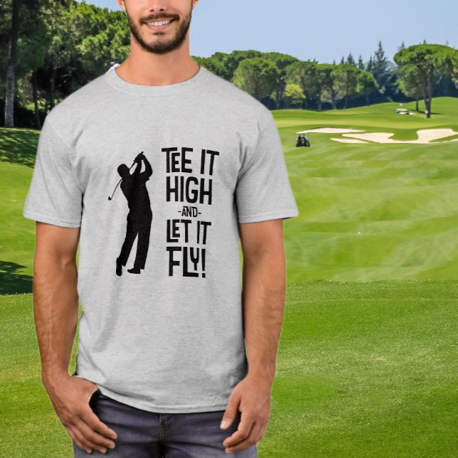 Camiseta Humor de golfe masculino Cota desportiva engraçada (Men's Golfer Golf Humor Funny Sports Quote Black T-Shirt)