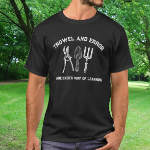Camiseta Humor de Jardineiro: Enxada e Erro