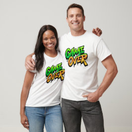 Camiseta Humor de Jogos - Design de Grafite Drip