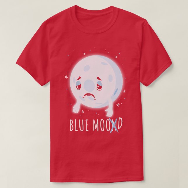 Camiseta Humor de Lua Azul (Frente do Design)