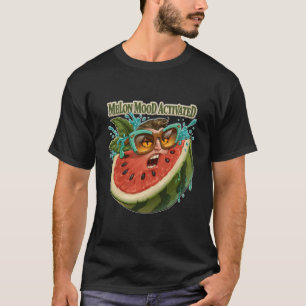 Camiseta Humor de Melão Ativado Rosto de Melancia Engraçado