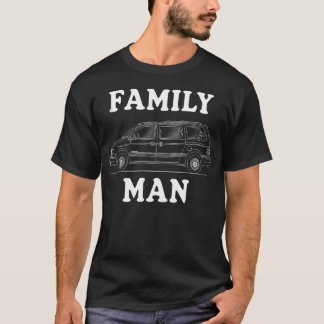 Camiseta Humor de Minivan para o Homem de Família para Fãs
