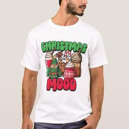 Camiseta Humor de Natal Festa de Café de Férias Bebida Fest