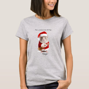 Camiseta Humor de Natal Não era uma criatura que mexia com 