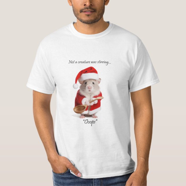 Camiseta Humor de Natal Não era uma criatura que mexia com  (Frente)