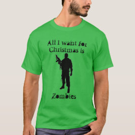 Camiseta Humor de Natal Zumbis para o Natal