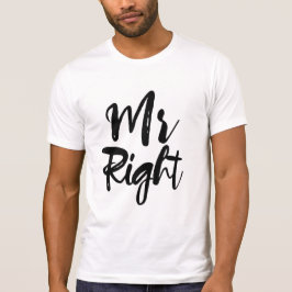Camiseta Humor de Noivo Recém-Casado com o Sr. Certo