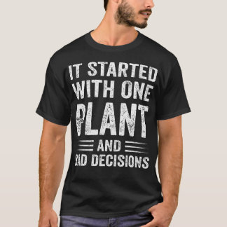 Camiseta Humor de Pai de Planta Obsessão por Plantas de Cas