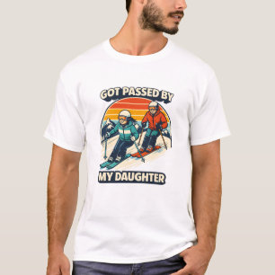 Camiseta Humor de Papai Ski Retro Foi Ultrapassado pelas En