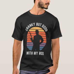 Camiseta Humor de Pesca Irritadiço para Homens Pescador Vin