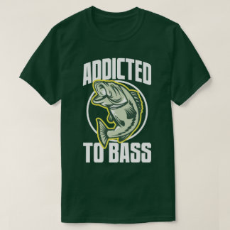 Camiseta Humor De Pesca Viciado Em Bass Engraçada Chá
