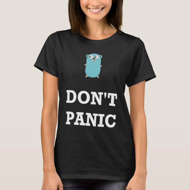 Camiseta Humor de Programação do Gopher Golang Não Entre em (Frente)