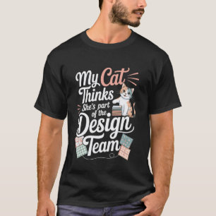 Camiseta Humor de Quilting Fofo para Amante de Gatos Costur