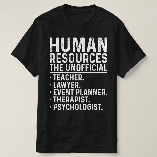 Camiseta Humor de Recursos Humanos (Frente do Design)