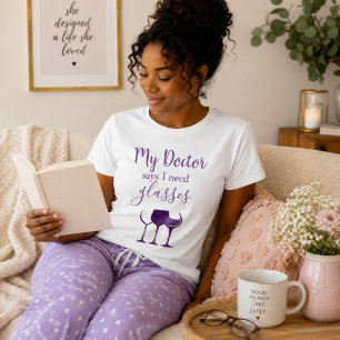 Camiseta Humor de Vinho Meu Médico diz que preciso de ócu
