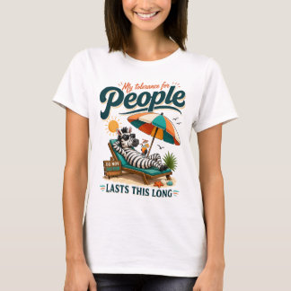 Camiseta Humor de Zebra Introvertida Engraçada