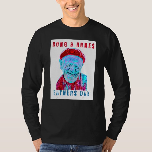 Camiseta Humor Dia de os pais Bong E Ossos Roupa 2 (Frente)