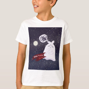 Camiseta Humor Divertido de Halloween Fantasma Pensativo