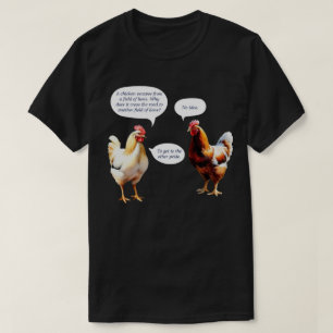 Camiseta Humor Divertido Por Que a Galinha Atravessou a Est