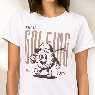 Camiseta Humor Divertido Retro Marrom Golfe Personalizado E