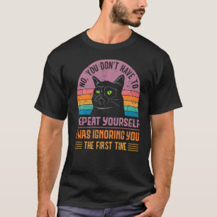 Camiseta Humor Dizendo Sarcasmo Irrefletido Irônico Gato V