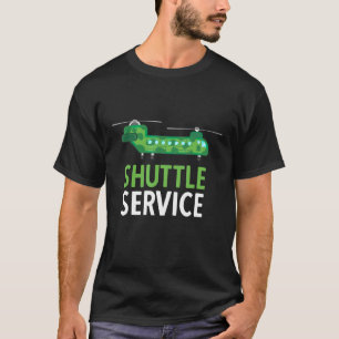 Camiseta Humor do Aviador com Helicóptero de Serviço de Enc
