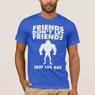 Camiseta Humor do Bodybuilding - dia do pé da faixa clara