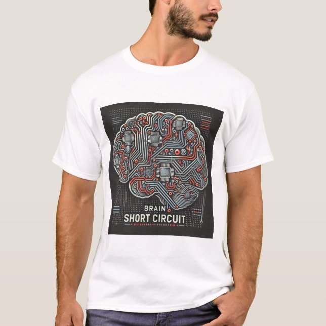 Camiseta Humor do Engenheiro elétrico: Circuito curto do cé (Frente)