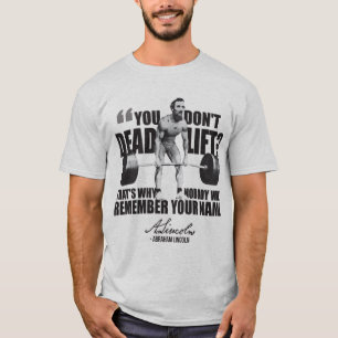 Camiseta Humor do Gym de Abraham Lincoln - Deadlift