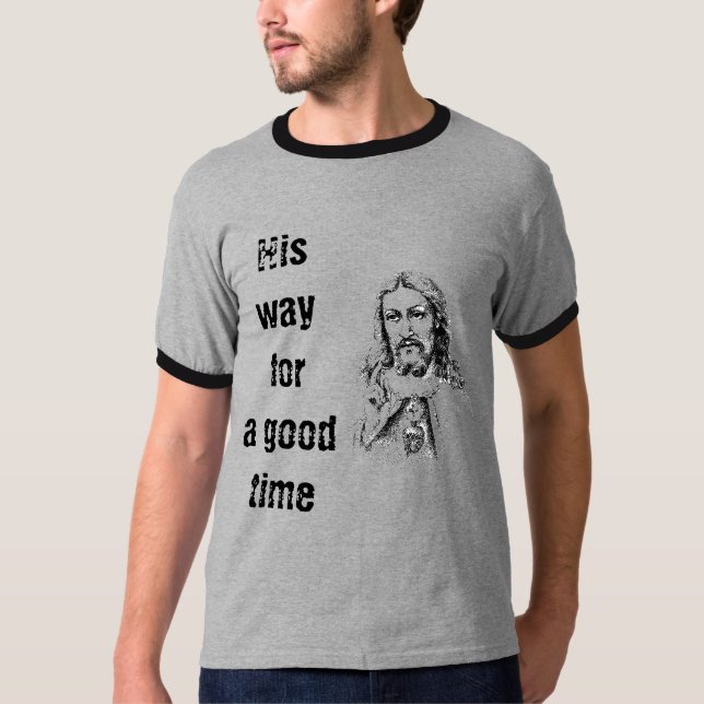 Camiseta Humor do Jesus Cristo para uma legenda católica (Frente)