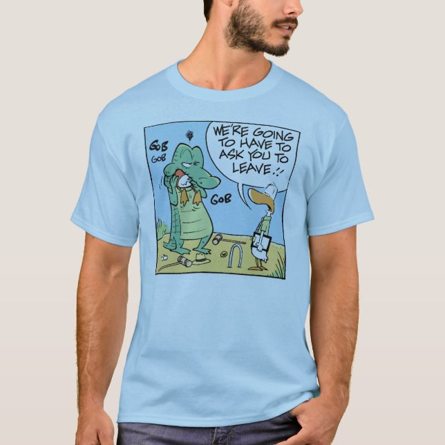 Camiseta Humor dos desenhos animados do Croquet do (Frente)