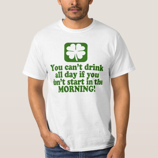Camiseta Humor engraçado do bebendo de Paddys da rua (Frente)