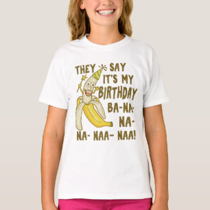 Camiseta Humor engraçado dos desenhos animados da banana d