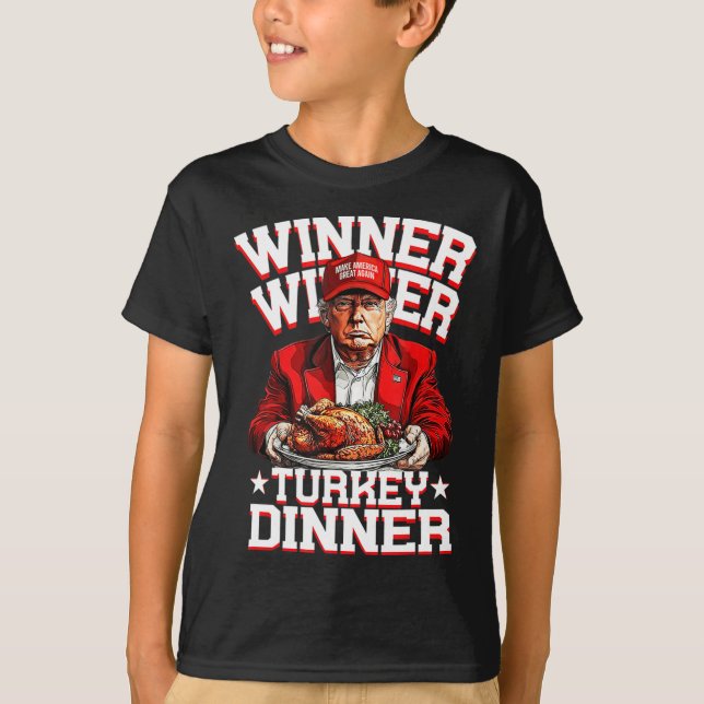 Camiseta Humor Engraçado Vencedor do Trump Janta Turquia (Frente)